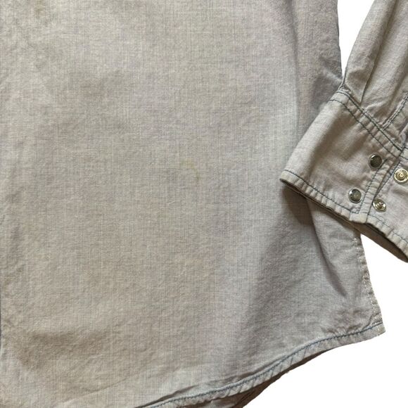 Levi's Men's Western Pearl Snap Chambray Long Sleeve Shirt Size Large - Picture 10 of 10